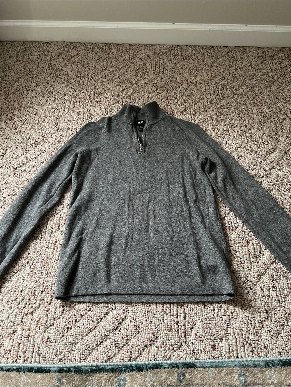 H&M Men’s Dark Gray Half-Zip Sweater